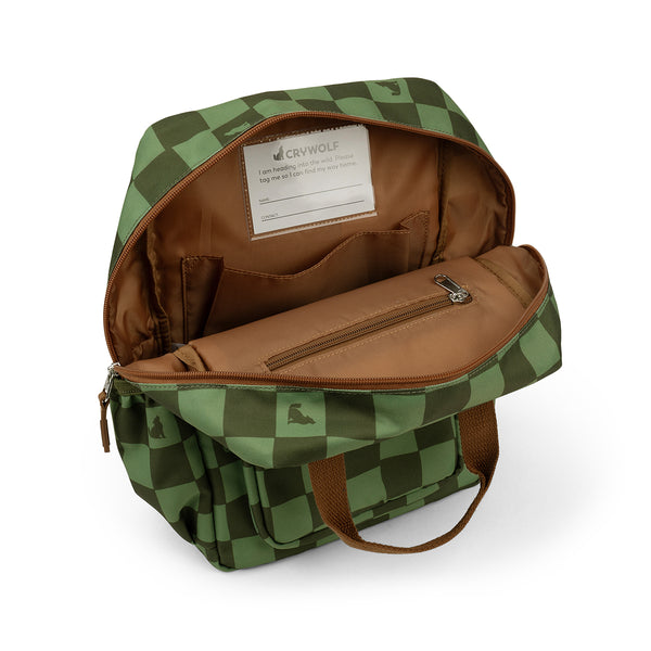 cry wolf mini backpack CRYWOLF MINI BACKPACK Green Check – Janbells