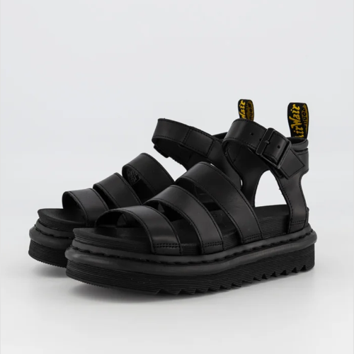Dr Martens Blaire Leather Strap Sandals Black Brando – Janbells