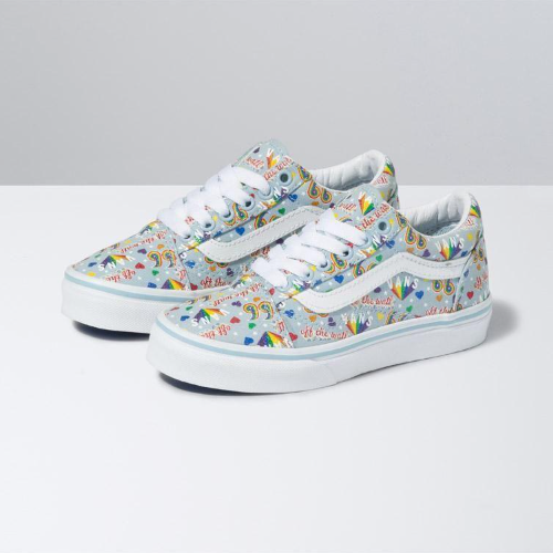 Vans Old Skool Rainbow Winter Sky True White