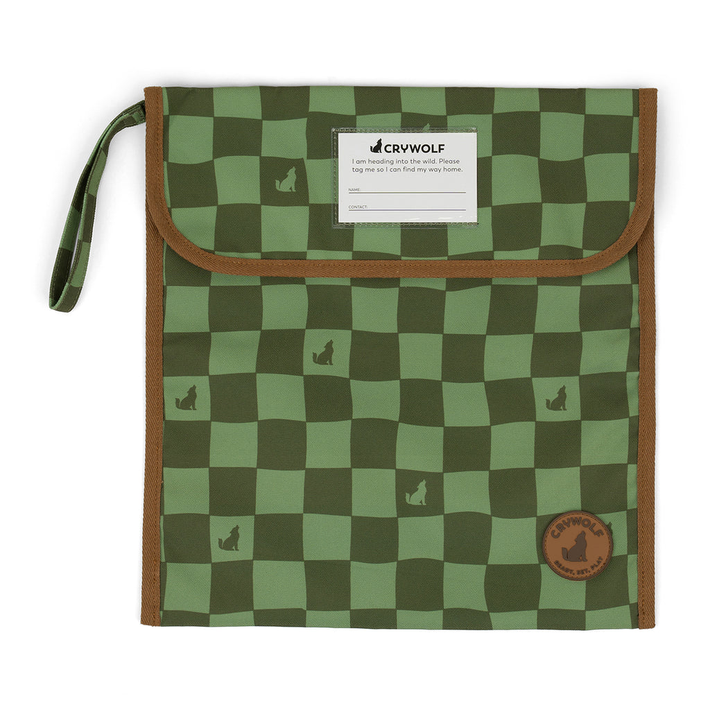 CRYWOLF BOOK BAG Green Check