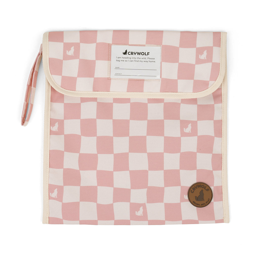 CRYWOLF BOOK BAG Pink Check