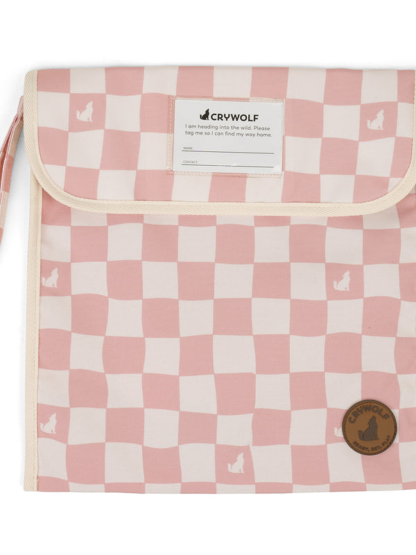 CRYWOLF BOOK BAG Pink Check