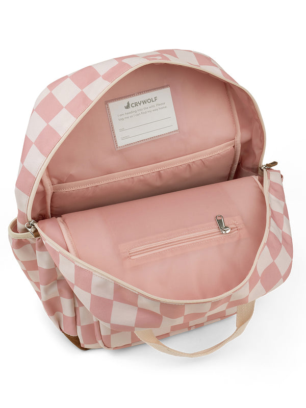 CRYWOLF KNAPSACK Pink Check