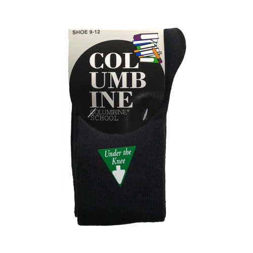 Columbine Black Under the Knee Socks 3pack