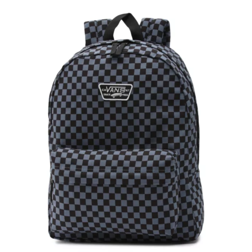 Vans realm black & shop white geo print backpack