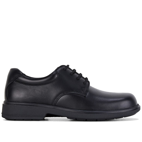 Clarks black leather outlet school shoes