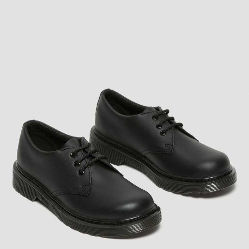 Dr Martens 1461 Mono Juniors Lace Shoe - Black Softy T