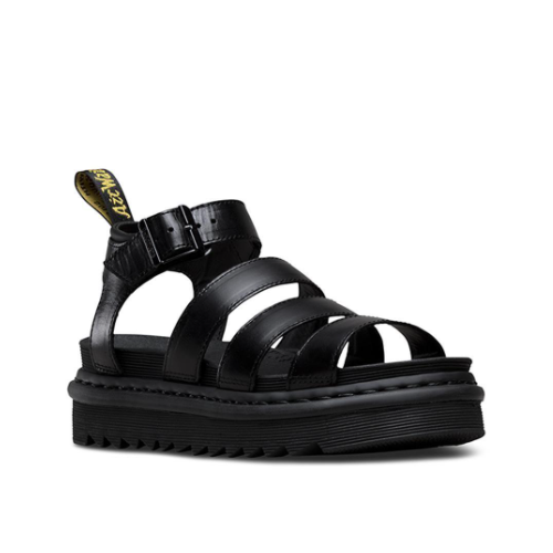 Dr Martens Blaire Leather Strap Sandals Black Brando Janbells