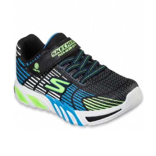 Skechers Flex Glow Elite Black/Blue/Lime