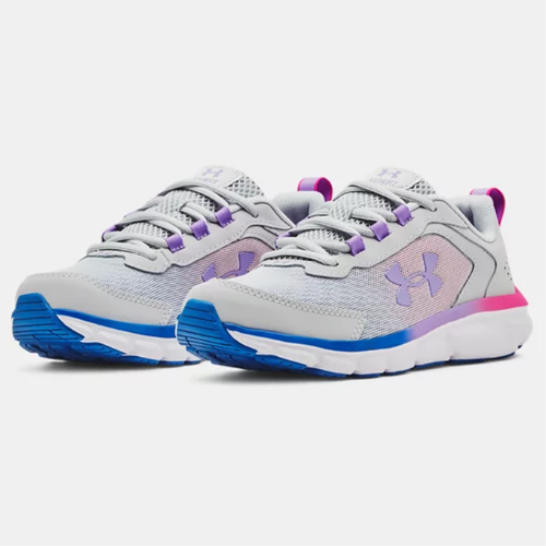 UA Girls GGS Assert 9 Halo Gray/White/Vivid Lilac