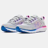UA Girls GGS Assert 9 Halo Gray/White/Vivid Lilac