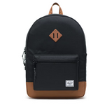 Herschel Heritage Youth XL Black/Saddle Brown 22L