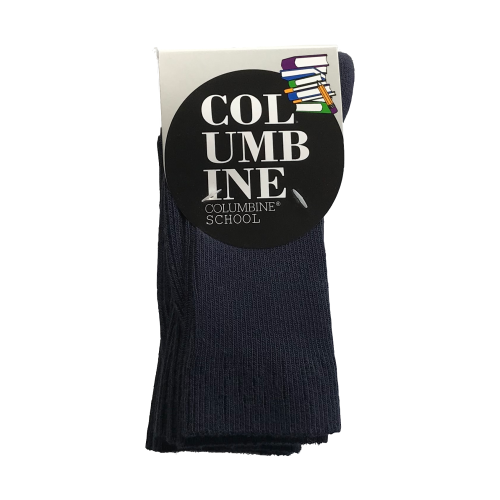 Columbine Navy Mid Calf Socks 3pack