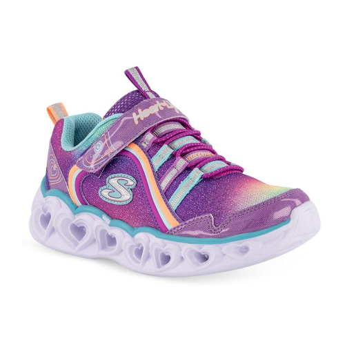 Skechers Heart Lights - Rainbow Lux Purple/Multi