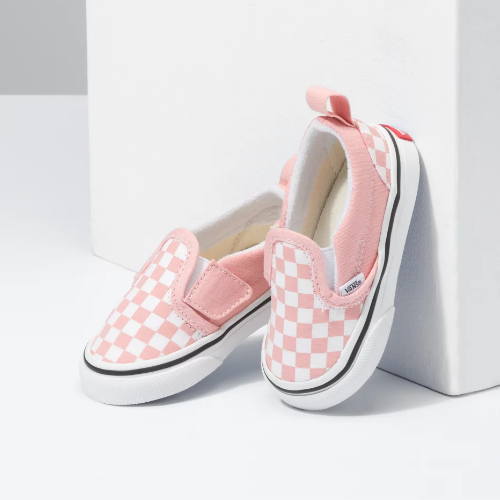 Vans Slip-On V Checkerboard Powder Pin / True White