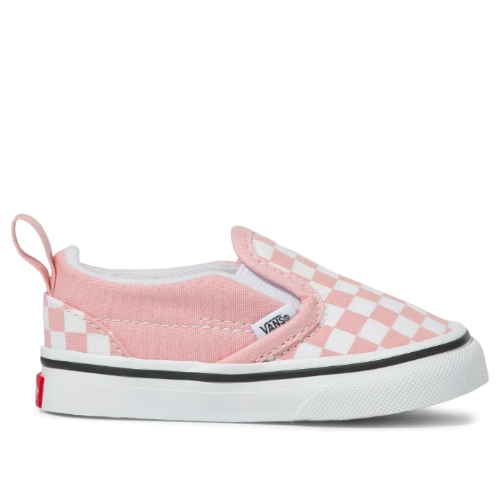 True white top checkered vans