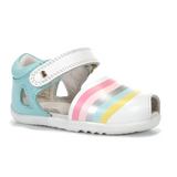 Bobux I-Walk Twist Mist Silver Rainbow Print