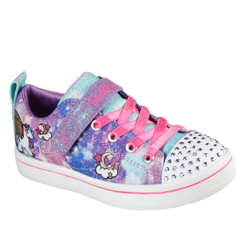 Skechers Twinkle Toes Sparkle Rayz Unicorn Moondust Janbells