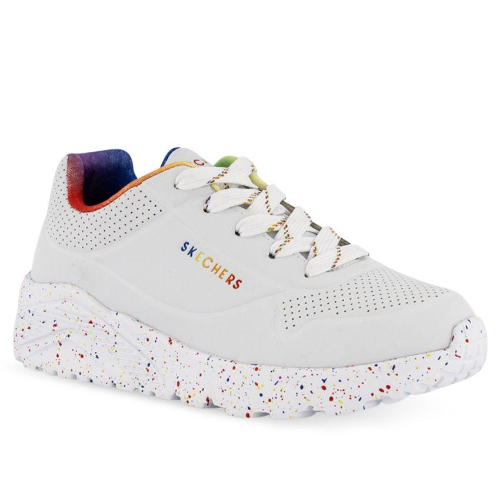 Skechers white rainbow cheap