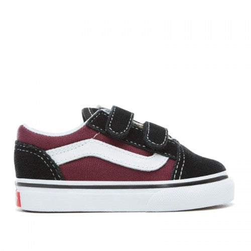 Vans Old Skool V Pop Black OG Burgundy (Toddlers) – Janbells