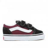 Vans Old Skool V Pop Black / OG Burgundy (Toddlers)