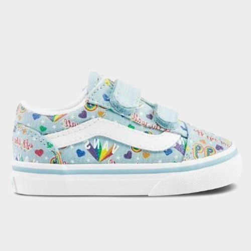 Vans Toddler Old Skool V Rainbow - Winter Sky/True White