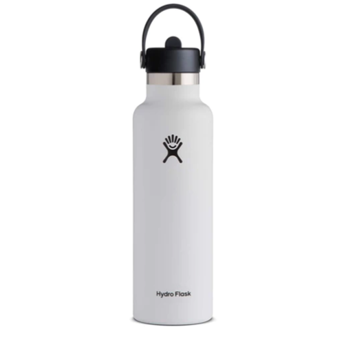 Hydro Flask Standard Mouth w/ Flex Straw Cap - White